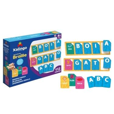 Imagem de Brinquedo Pedagógico Em Madeira Quebra Cabeça De Encaixe Aprendendo Braille