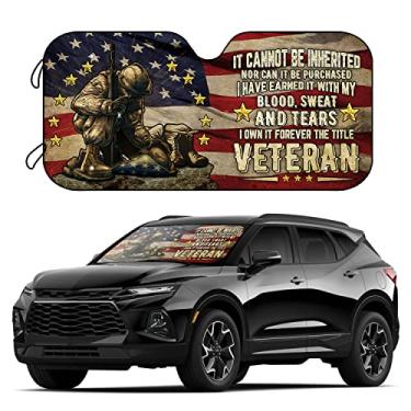 Imagem de WILDLAVIE Pára-brisas de carro bandeira de camuflagem americana - Devemos a todos - para-sol dobrável de 137 x 69 cm pode bloquear os raios UV mantém seu veículo fresco se encaixa na maioria dos