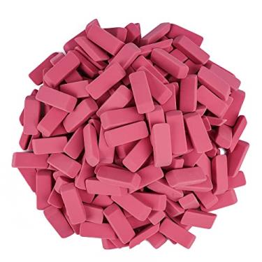 Imagem de Pacote com 200 borrachas rosa a granel sem látex borrachas macias borrachas de lápis para crianças professores e material escolar e de escritório