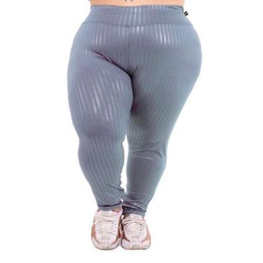 Imagem de Calça Legging Plus Size Cirre 3d Poliéster Confortável-Feminino