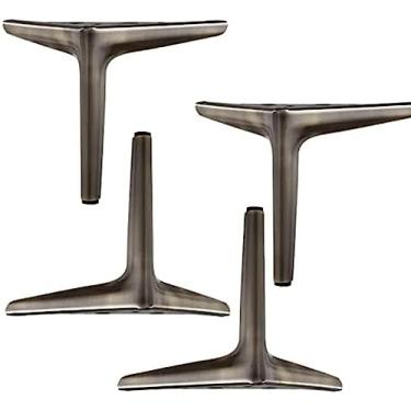 Imagem de Conjunto de 4 pernas de móveis, pernas de sofá de móveis modernos, pés de substituição DIY de triângulo de metal moderno, pés de mesa Pés de armário Pés de armário, para armário armário sofá