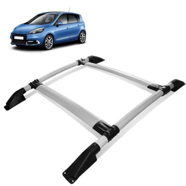 Imagem de Rack de Teto Bagageiro Scenic 1999 a 2011 Tubolar Prata