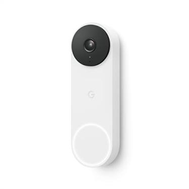 Imagem de Google Campainha Nest (com fio, 2ª geração) - Câmera de campainha de vídeo com fio - Câmera de segurança de campainha - Neve