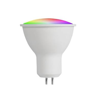 Imagem de ngnsky Lâmpada inteligente WiFi GU5.3 RGBCW compatível com Alexa, Google Assistant, controle de voz, 5W (220V)