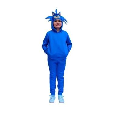 Imagem de ISABB, Conjunto Moletom Sonic com Touca Máscara - Isabb TAMANHO:BEBÊ - PP - 0 A 2 MESES