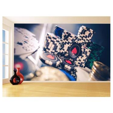 Imagem de Papel De Parede 3D Salão De Jogos Cartas Poker 3,5M Jcs95