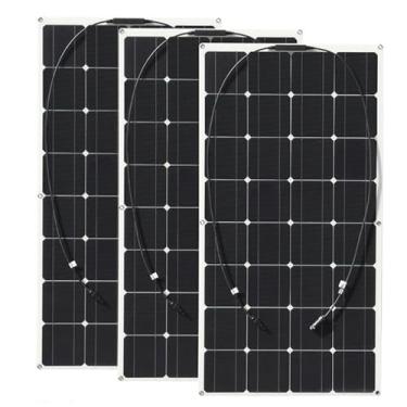 Imagem de HYZHANHONG 300W painel solar flexível, 12V módulo fotovoltaico de cristal único de alta eficiência adequado para RVs, navios, cabines, camping, etc