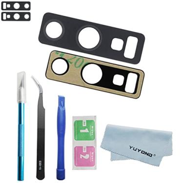 Imagem de YUYOND 2 peças de reposição de lente de vidro da câmera traseira traseira OEM para Samsung Galaxy Note 9 (todas as operadoras) com adesivo pré-instalado com ferramentas de reparo (preto)