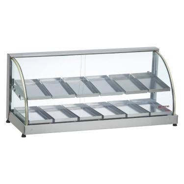 Imagem de Estufa Para Salgados Dupla 12 Bandejas Vidro Curvo Edanca