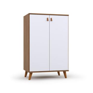 Imagem de Cômoda Encanto 2 PT Nogal e Branca