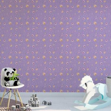 Imagem de Papel de Parede Infantil Espaço ET e Planetas