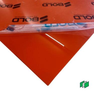 Imagem de Placa Chapa Acrílico Espelhado Espelho Laranja 2mm (50cm x 50cm)