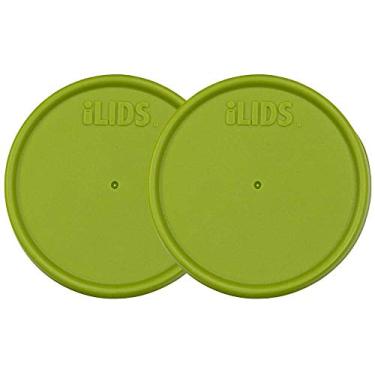 Imagem de iLIDS Tampa de armazenamento de pote de pedreiro, boca regular, verde-limão, pacote com 2