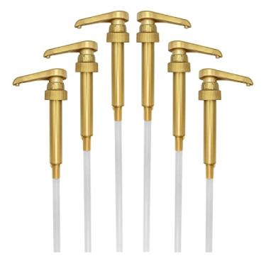 Imagem de Handit - Bomba de xarope de café | Ouro, bebidas, sobremesa, chá | Serve em xaropes, 750 ml Torani, DaVinci, Jordan's Skinny Bottles, (Plástico Monin 958 g) | Pacote com 6