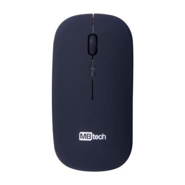 Imagem de Mouse Óptico Bluetooth Recarregável - Silencioso Slim LED - MBtech, Pr