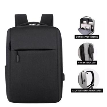 Imagem de Mochila Bolsa Antifurto Unissex Prática Com Carregamento USB Reforçada