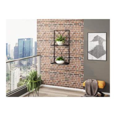 Imagem de Jardineira Suspensa Decorativa em Ferro com Treliça e Prateleiras - 10