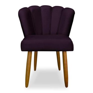 Imagem de Cadeira para Penteadeira Quarto Modelo Flor - Balaqui Decor, Roxa