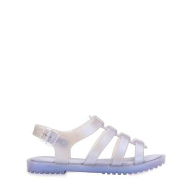 Imagem de Sandália Infantil Mini Melissa Flox Feminino, Azul perolado, 26/27