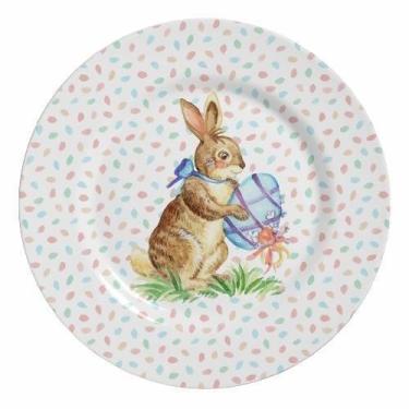 Imagem de Mesa Posta Pascoa Jogo De Pratos Raso Color Rabbits C/6 Und - Alleanza
