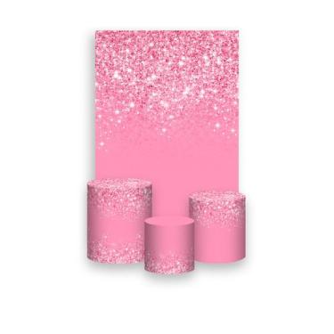 Imagem de Painel De Festa Vertical 1,50 x 2,20 + Trio De Capas Cilindro - Efeito