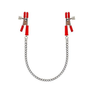 Imagem de Grampos Prendedor Para Mamilos Com Presilha Ajustável Em Metal VERMELH