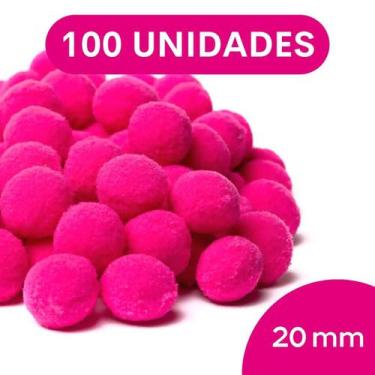 Imagem de Pompom Rosa Escuro - 20Mm Pacote Com 100 Unidades - Nybc