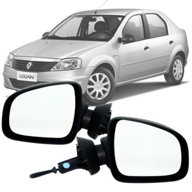 Imagem de Par Espelho Retrovisor Renault Sandero Logan 2009 2010 2011 2012 2013 