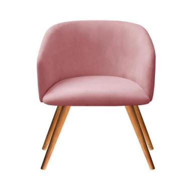 Imagem de Poltrona Atenas Cadeira Pé Palito Madeira Decoração Recepção, Sala, Me