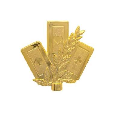 Imagem de Estatueta Irmossi Baralho Dourada 1, UNICO, Dourado