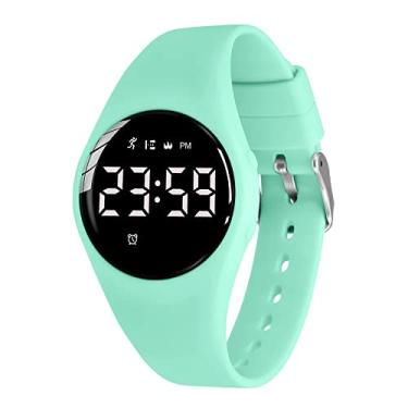 Imagem de Bigmeda Relógio infantil, relógio digital para meninas e meninos, relógio esportivo com despertador, cronômetro, rastreador de atividades à prova d'água sem aplicativo para crianças de 5 a 12 anos