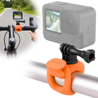 Imagem de Alça de montagem para câmera, rotação de 360°, faixa flexível para bicicleta, motocicleta, guidão, tubo, suporte para barra de rolagem acessórios para GoPro Max Hero 12 11 10 9 Insta360 Ace Pro X3 DJI