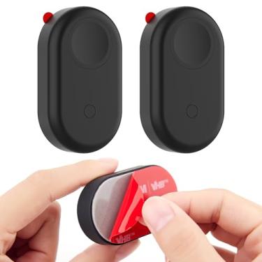 Imagem de Suporte para Samsung Galaxy SmartTag2 com adesivo, pacote com 2 capas de silicone à prova d'água, rastreador GPS oculto, proteção para carteira, bagagem, carro, bicicleta, drone de controle remoto