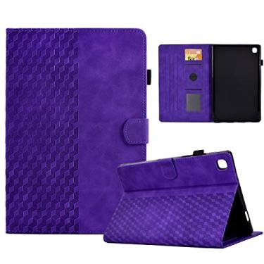 Imagem de Varohix Capa para Samsung Galaxy Tab A7 Lite 8,7 polegadas 2021 (modelo SM-T220/T225) Capa magnética de couro PU flip com suporte para cartão Galaxy Tab A7 Lite, roxo