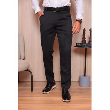 Imagem de Calça Social Premium Masculina Em Microfibra - Fusion Modas, Preto, 40