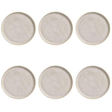 Imagem de Conjunto De Pratos Rasos 06 Peças Linhas Latte Porto Brasil