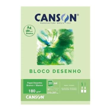 Imagem de Bloco Para Desenho A4 180g/m² 20 Folhas 21 x 29,7cm - Canson