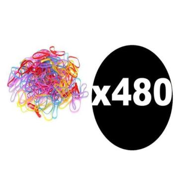 Imagem de 480 Elásticos de Silicone Cabelo Xuxinha Colorida infantil - Lynx prod