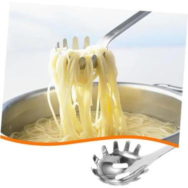 Imagem de Pegador de Massas Aço Inox Arroz 30 cm Gourmet sem Emendas Reforçada -