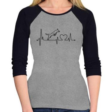 Imagem de Baby Look Raglan Batimentos Agility Manga 3/4 - Foca na Moda, Cinza, P