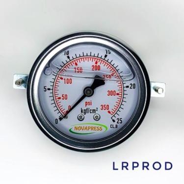 Imagem de Manômetro horizontal -diam.63mm (2. 1/2 ) com escala de 0-25 KGF/CM2 x