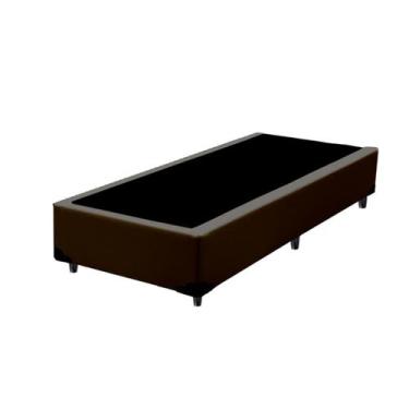 Imagem de Box Marrom de Cama Solteiro Resistente Madeira - FácilPedido