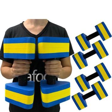 Imagem de Kit 2 Pares de Halteres Hidroginástica Em EVA 3 A 4 Kg DF4013-AZ Azul/