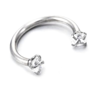 Imagem de Piercing Septo Ferradura Nariz Cartilagem Pedra Zirconia Aço - DeCastr