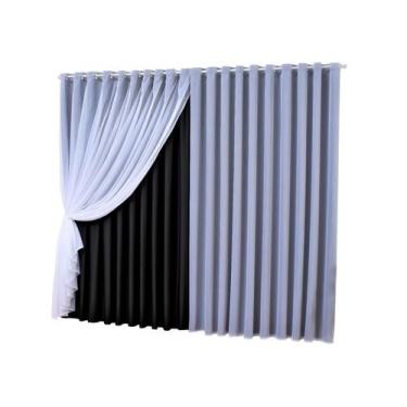 Imagem de Cortina Moscou Blackout 4 metros para sala quarto super lançamento Pre