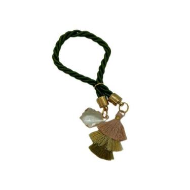 Imagem de Cordão Decorativo - Verde Pompom Triplo - 32cm - 1 unidade - Rizzo