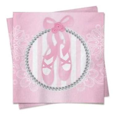 Imagem de Guardanapo de Papel Estampado Festa Bailarina Ballet - 24.5x24.5cm - 2