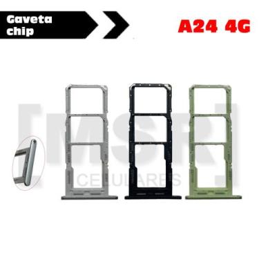 Imagem de Gaveta chip celular SAMSUNG modelo A24 4G, VERDE