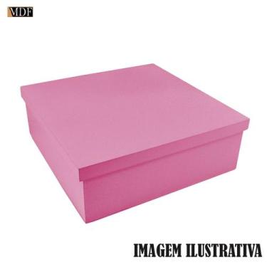 Imagem de Kit 45 Caixa Quadrada Tampa Sapato 20x20x5 Madeira Pintado - ATACADÃO 