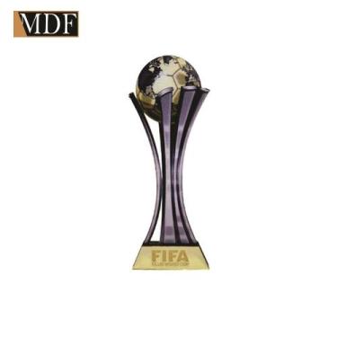 Imagem de Troféu Mundial de Clubes 30cm Enfeite Mdf Acrilico Espelhado - ATACADÃ